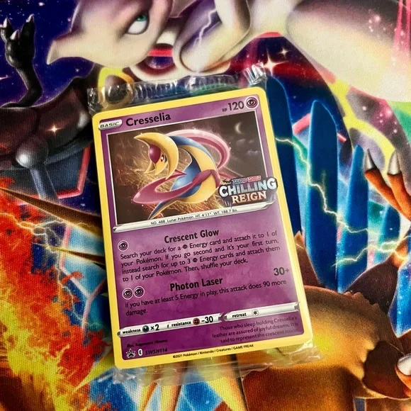 Pokemon | Other | Pokmon Cresselia Chilling Reign Pre Release Promo Holo  Stamped Card | Poshmark